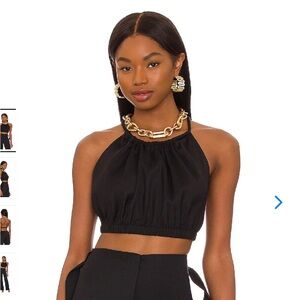 - CULT GAIA JENNIFER TOP  Strap tie boho chic whimsical  Black top  SZ M NWT